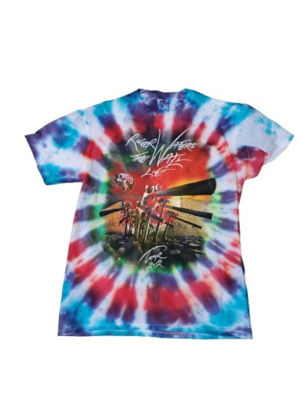 Roger Waters The Wall 2012 Tie Dye Tee Shirt